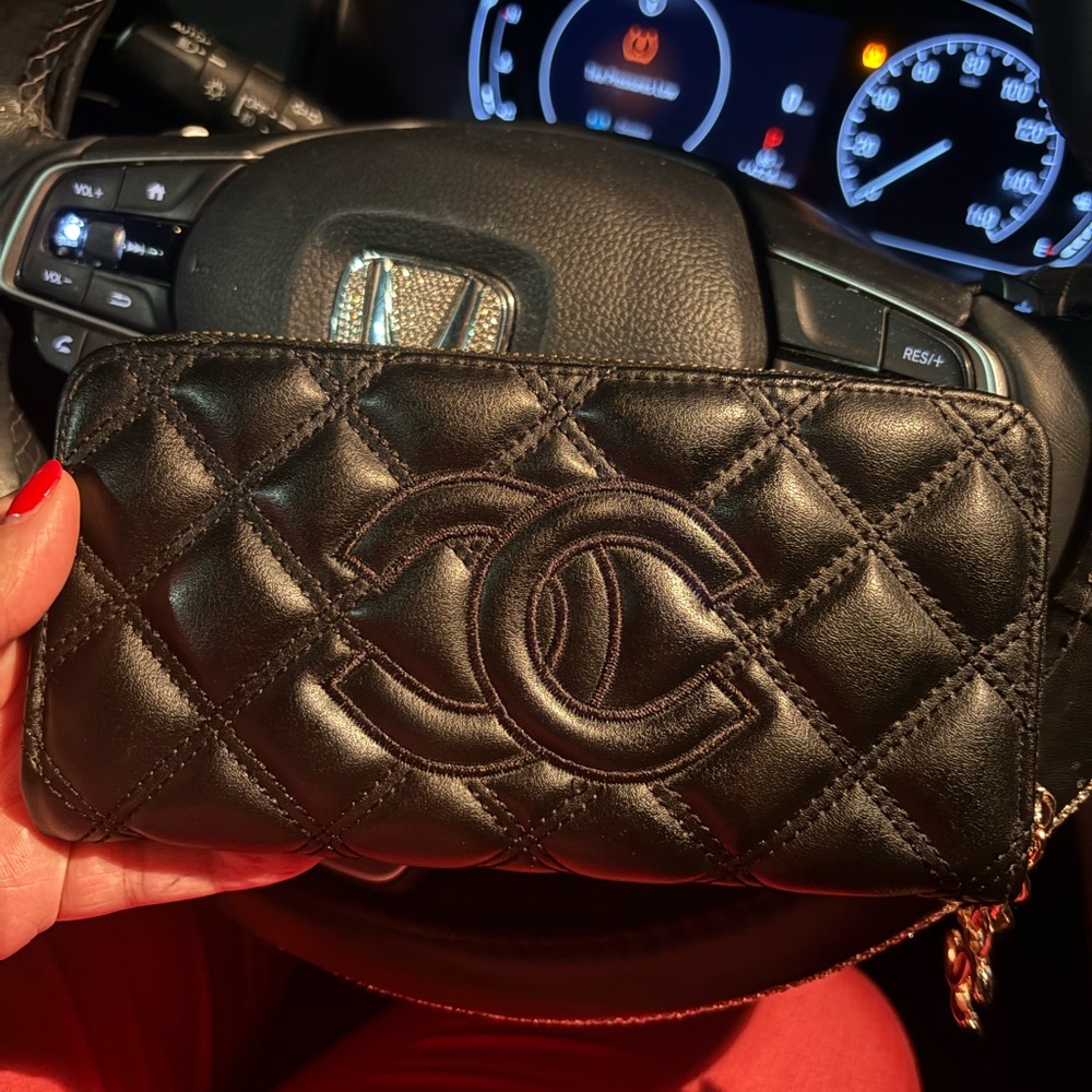 Chanel Black Quilted Wallet
